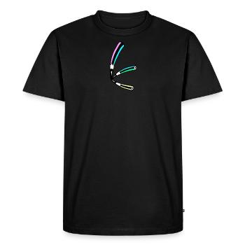 Carolkature Brand Logo - Men's Premium Organic T-Shirt - black - Front - Nico (187cm)