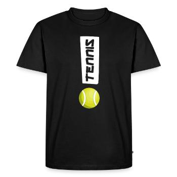tennis tennis match tennis balle de tennis court de tennis - T-shirt Premium bio Homme - noir - Devant - Nico (187cm)