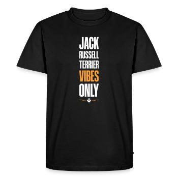Jack Russell Terrier Vibes - T-shirt Premium bio Homme - noir - Devant - Nico (187cm)
