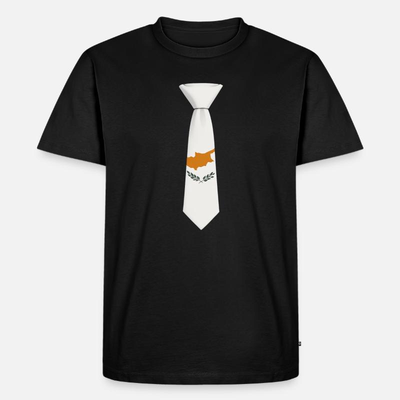 Cravate chypriote – Conception du drapeau - T-shirt Premium bio Homme - noir