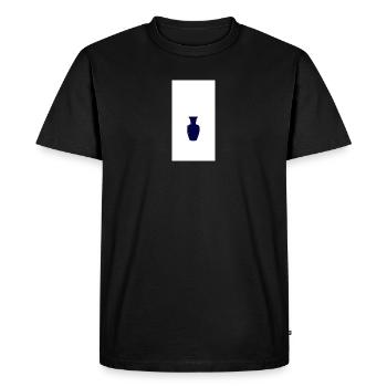 Silhouette de vase bleu minuit - T-shirt Premium bio Homme - noir - Devant - Nico (187cm)