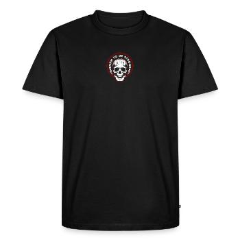Skull Crest Born to Strength - Men's Premium Organic T-Shirt - black - Front - Nico (187cm)