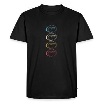American Football American Vector Pride - Men's Premium Organic T-Shirt - black - Front - Nico (187cm)