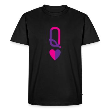 Reine de cœur - T-shirt Premium bio Homme - noir - Devant - Nico (187cm)