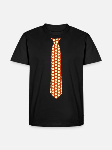 Tie Fake - Schlipsträger - Men's Premium Organic T-Shirt - black