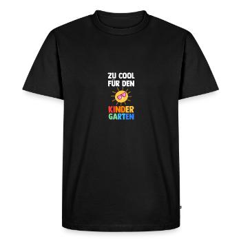 Garderie Sortant de l’école Inscription Écolier - T-shirt Premium bio Homme - noir - Devant - Nico (187cm)
