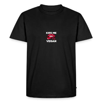 Vegan Vegan Vegan veganisme Cadeau Végétalien Vegan - T-shirt Premium bio Homme - noir - Devant - Nico (187cm)