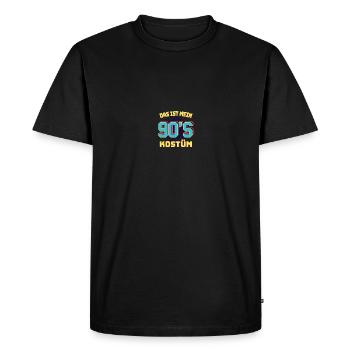 Tenue de fête à thème pary des années 90 - T-shirt Premium bio Homme - noir - Devant - Nico (187cm)