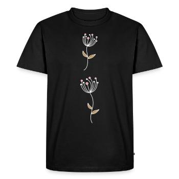Pusteblume, Dandelion - Männer Premium Bio T-Shirt - Schwarz - Vorne - Nico (187cm)