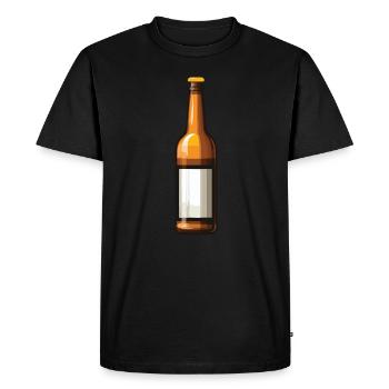 Beer Bottle Beer Drinking Symbol - Men's Premium Organic T-Shirt - black - Front - Nico (187cm)