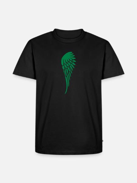 fluegel_links - Männer Premium Bio T-Shirt - Schwarz