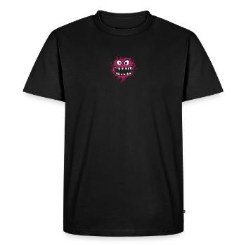 Little Monsters: Splashing cheerful Monstermond - Men's Premium Organic T-Shirt - black - Front - Nico (187cm)