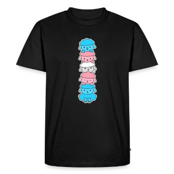 Conception de moutons trans pour les personnes trans - T-shirt Premium bio Homme - noir - Devant - Nico (187cm)