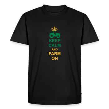 Ferme Keep Calm - T-shirt Premium bio Homme - noir - Devant - Nico (187cm)