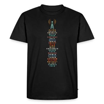 Alpha Bravo Charlie Alphabet militaire - T-shirt Premium bio Homme - noir - Devant - Nico (187cm)