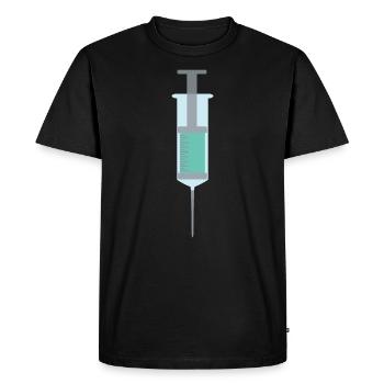 Syringe - Men's Premium Organic T-Shirt - black - Front - Nico (187cm)