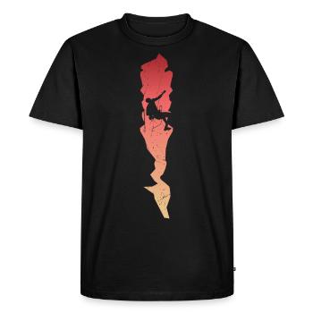 Escalade Alpinisme Escalade de la roche Escalade - T-shirt Premium bio Homme - noir - Devant - Nico (187cm)