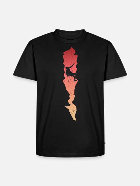 Klettern Bergsteigen Felsklettern Kletterer - Männer Premium Bio T-Shirt - Schwarz
