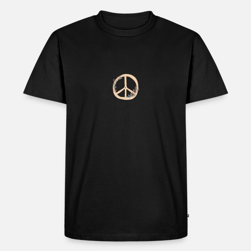Frieden in der Welt - Männer Premium Bio T-Shirt - Schwarz