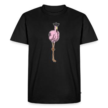 Jambe en bois de Flamingo Pirate - T-shirt Premium bio Homme - noir - Devant - Nico (187cm)
