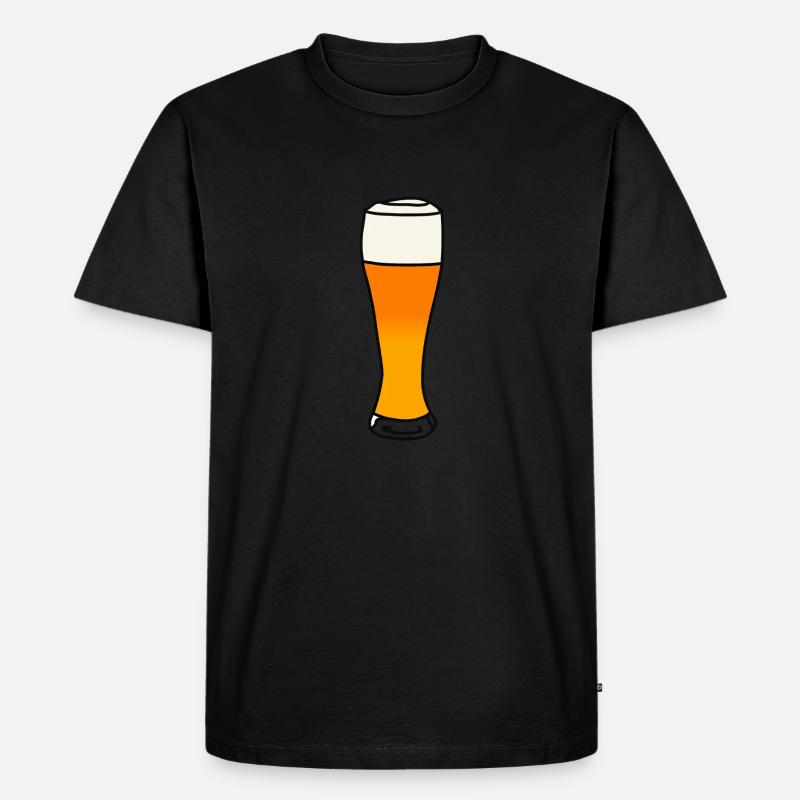 Weizenbier - Männer Premium Bio T-Shirt - Schwarz