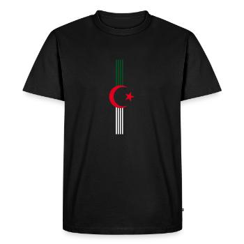 Algérie - T-shirt Premium bio Homme - noir - Devant - Nico (187cm)