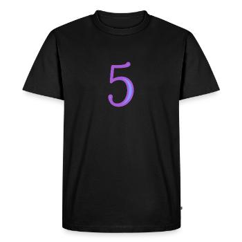 5. CINQ - T-shirt Premium bio Homme - noir - Devant - Nico (187cm)