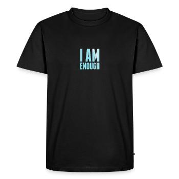 Je suis assez de pleine conscience Motivation spirituelle - T-shirt Premium bio Homme - noir - Devant - Nico (187cm)