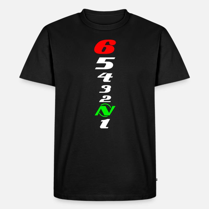 Motorrad-Getriebe - Männer Premium Bio T-Shirt - Schwarz