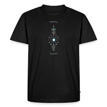 Find Beauty In Growth - Men's Premium Organic T-Shirt - black - Front - Nico (187cm)