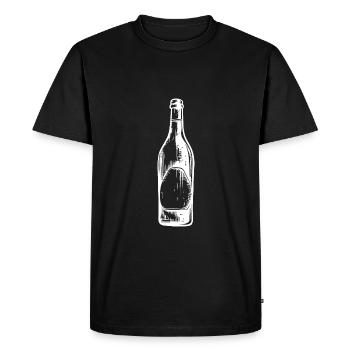 Bouteille de bière Bière - T-shirt Premium bio Homme - noir - Devant - Nico (187cm)