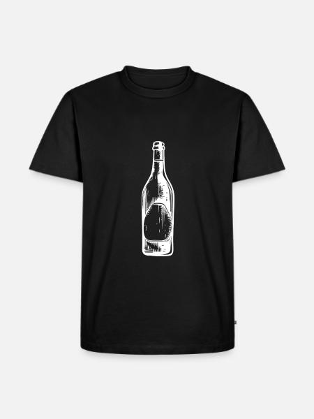 Bierflasche Bier - Männer Premium Bio T-Shirt - Schwarz