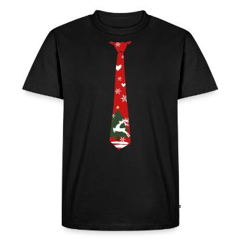 Cravate De Noël Cadeau De Noël Amusant - T-shirt Premium bio Homme - noir - Devant - Nico (187cm)