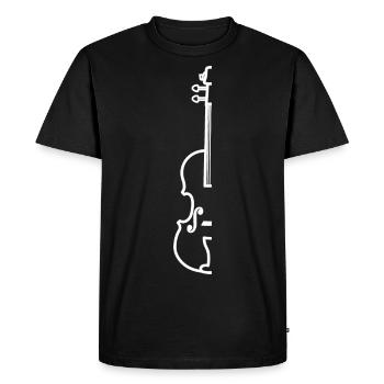 Violon violon violon musicien - T-shirt Premium bio Homme - noir - Devant - Nico (187cm)