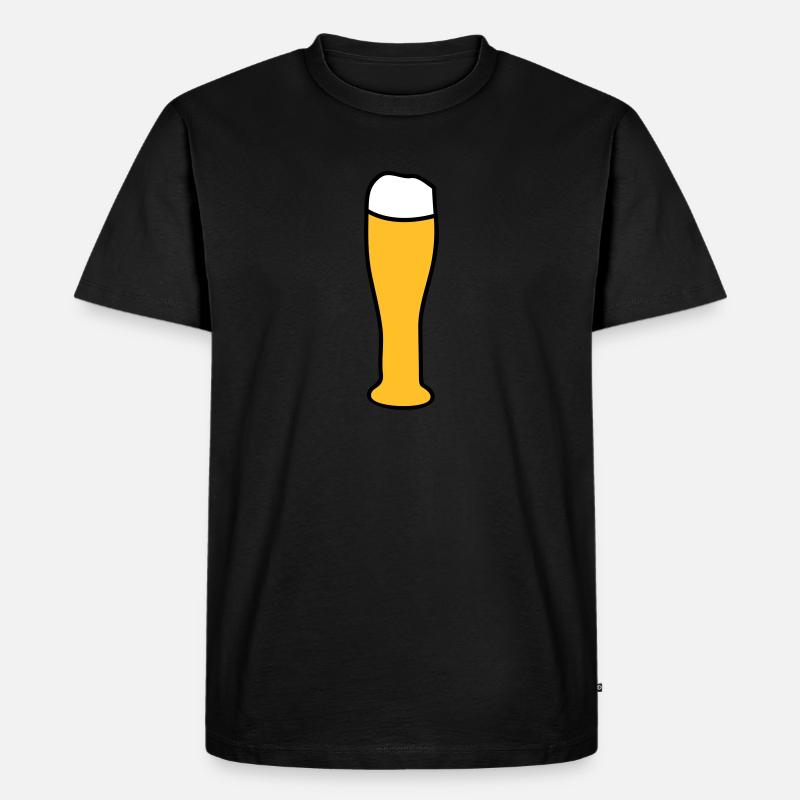 Weizenbier - Männer Premium Bio T-Shirt - Schwarz