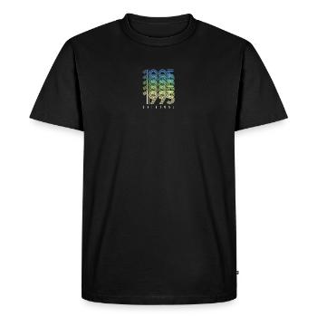 Original 1995 Gradient Rings - Men's Premium Organic T-Shirt - black - Front - Nico (187cm)