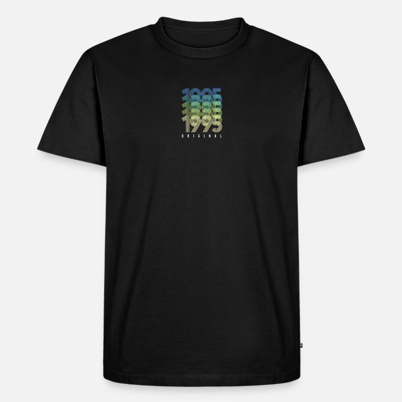 Original Gradient Ringe von 1995 - Männer Premium Bio T-Shirt - Schwarz