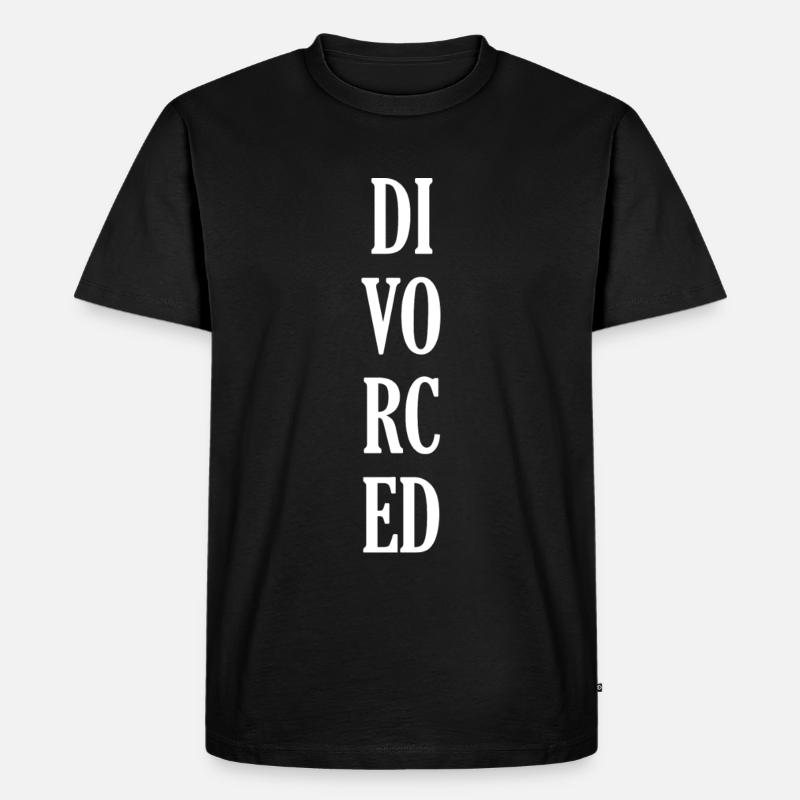 Divorced - Männer Premium Bio T-Shirt - Schwarz