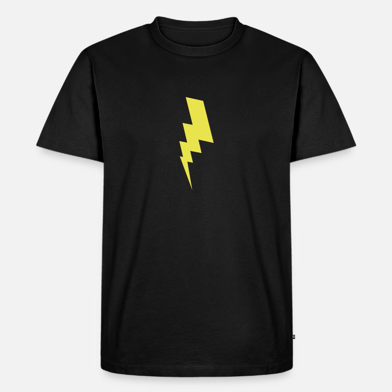 Blitz - Männer Premium Bio T-Shirt - Schwarz