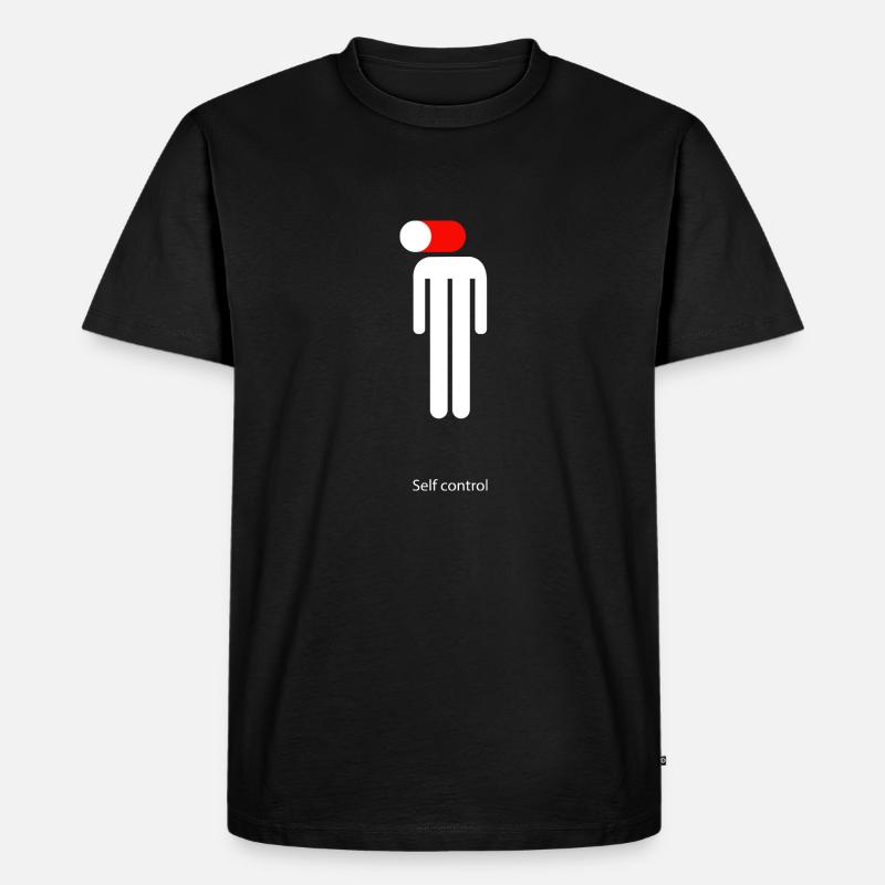 Self control - Männer Premium Bio T-Shirt - Schwarz
