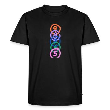 Sidback Unltd. - de 9 à 5 - T-shirt Premium bio Homme - noir - Devant - Nico (187cm)