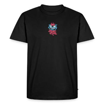 Petits Monstres : Singe punk avec clin d’œil - T-shirt Premium bio Homme - noir - Devant - Nico (187cm)