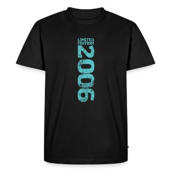 Limited Edition 2006 18th Birthday Gift - Men's Premium Organic T-Shirt - black - Front - Nico (187cm)