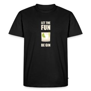 Que le plaisir soit l’alcool au gin - T-shirt Premium bio Homme - noir - Devant - Nico (187cm)