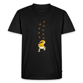 Leopard Gecko - Men's Premium Organic T-Shirt - black - Front - Nico (187cm)