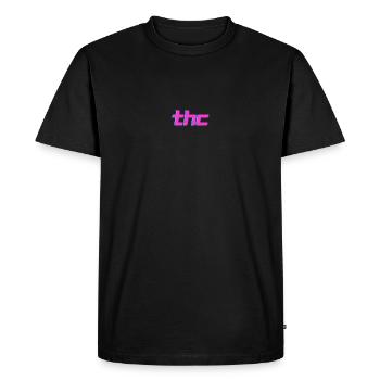 THC 420 Cannabis Weed Geschenkidee Kiffer Stoner - Männer Premium Bio T-Shirt - Schwarz - Vorne - Nico (187cm)