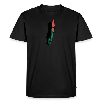Tir sportif Tir sportif - T-shirt Premium bio Homme - noir - Devant - Nico (187cm)