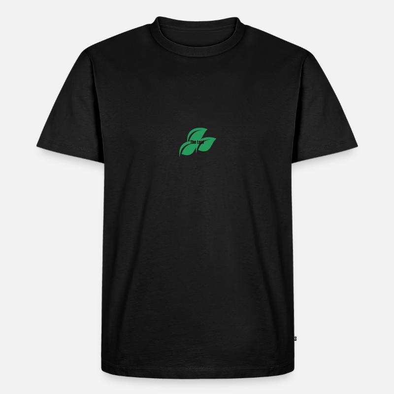 The Leaf - Männer Premium Bio T-Shirt - Schwarz