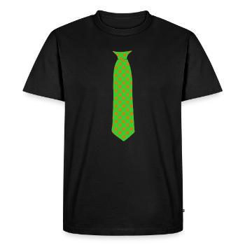 cravate à fleurs fausse cravate - T-shirt Premium bio Homme - noir - Devant - Nico (187cm)