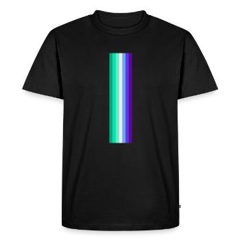 Humain humain arc-en-ciel Idée cadeau Drapeau arc-en-ciel - T-shirt Premium bio Homme - noir - Devant - Nico (187cm)